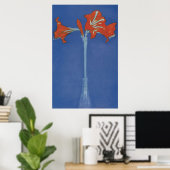 Poster Mondrian Amaryllis dans un flash (Bureau à domicile)