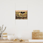 Poster Mondrian - Black and White Heifer, 1904, (Cuisine)