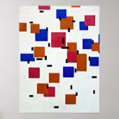 Poster Mondrian - Composition en couleur A (Devant)