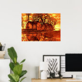 Poster Mondrian - Ferme à Duivendrecht (Bureau à domicile)