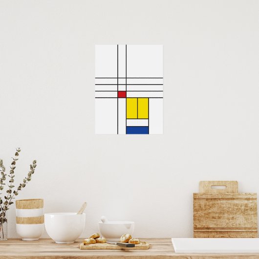 Poster Mondrian II Minimum De Stijl Modern Art Design (Cuisine)