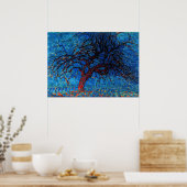 Poster Mondrian - Moyenne (Soirée) Arbre Rouge (Cuisine)