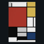 Poster Mondrian Peinture Rouge Plane Jaune Noir Gris Bleu<br><div class="desc">Composition avec Grand Plan rouge, Jaune, Noir, Gris et Bleu Piet Mondrian a commencé à créer les tableaux abstraits définitifs dans les années 1920 pour lesquels il est le plus connu. Il a gardé sa palette limitée au blanc, au noir et au gris en plus des trois couleurs primaires, le...</div>