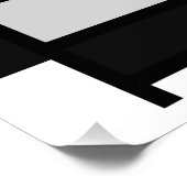 Poster Mondrian Peinture Rouge Plane Jaune Noir Gris Bleu (Coin)