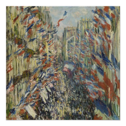 Poster Monet 1878 La rue Montorgueil à Paris (Devant)