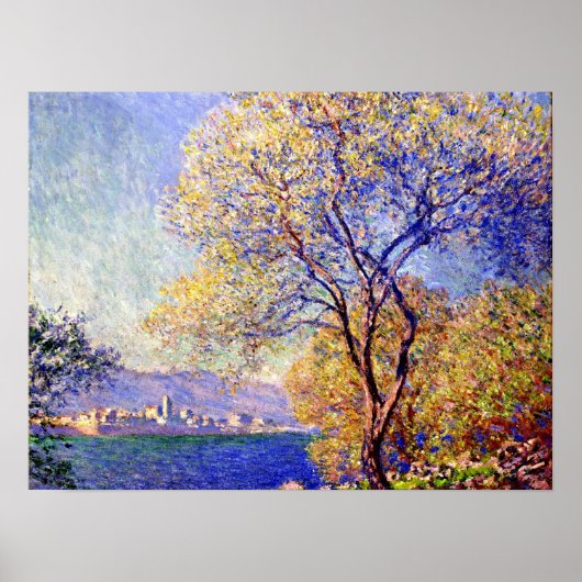 Poster Monet - Antibes Vue depuis les jardins de Salis, (Devant)
