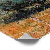 Poster Monet - Arrivée du train de Normandie, (Coin)