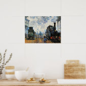 Poster Monet - Arrivée du train de Normandie, (Cuisine)