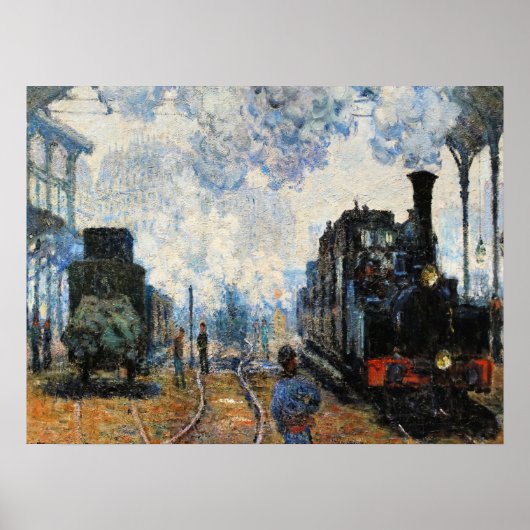 Poster Monet - Arrivée du train de Normandie, (Devant)