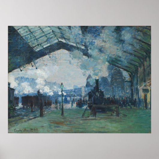 Poster Monet - Arrivée Du Train Normandy (Devant)