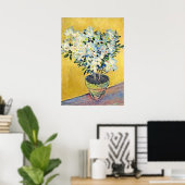 Poster Monet - Azalées blanches dans un pot,  (Bureau à domicile)