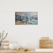 Poster Monet - Bateaux de pêche au départ du port, Le Hav (Cuisine)