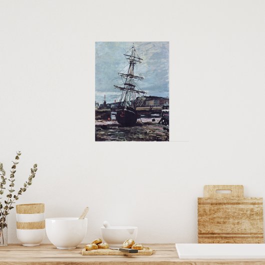 Poster Monet - Boot Gestrandeter À Fecamp 1868 (Cuisine)