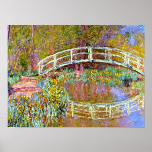 Poster Monet - Bridge in Monet's Garden (Devant)