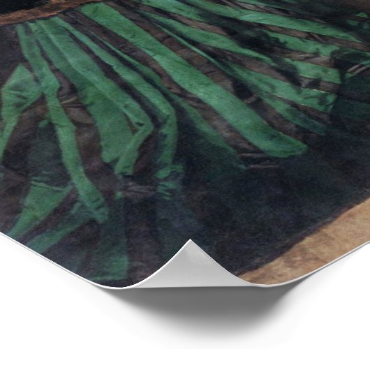 Poster Monet Camille en robe verte (Coin)