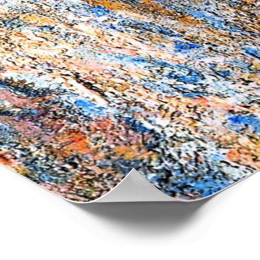 Poster Monet - Cathédrale de Rouen, Façade au soleil (Coin)