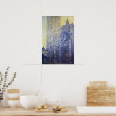 Poster Monet - Cathédrale de Rouen L'Effet Portail Matin (Cuisine)
