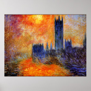 Poster Monet - Chambre du Parlement Sun