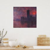 Poster Monet Chambres du Parlement au coucher du soleil P (Cuisine)