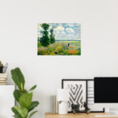 Poster Monet - Champ de coquelicots Argenteuil 1875 (Bureau à domicile)