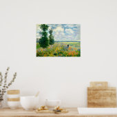 Poster Monet - Champ de coquelicots Argenteuil 1875 (Cuisine)