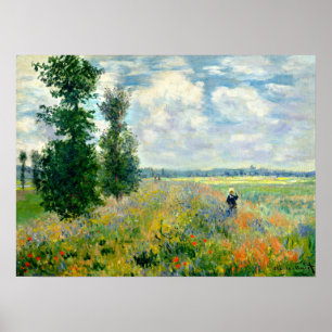 Poster Monet - Champ de coquelicots Argenteuil 1875