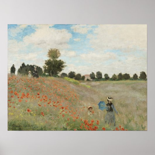 Poster Monet - Champ de pavot (Devant)