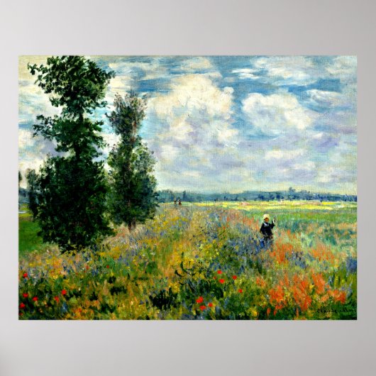 Poster Monet - Champ de pavot, Argenteuil (Devant)