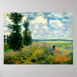 Poster Monet - Champ de pavot, Argenteuil<br><div class="desc">Poppy Field,  Argenteuil - Belle peinture de l'artiste impressionniste français Claude Monet</div>