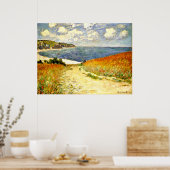 Poster Monet - Chemin à travers le maïs à Pourville (Cuisine)
