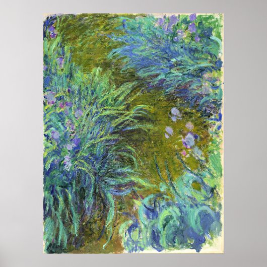 Poster Monet - Chemin à travers les iris 02 (Devant)