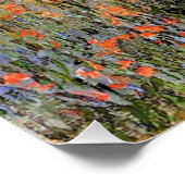 Poster Monet - Chemin dans le champ de coquelicots, (Coin)