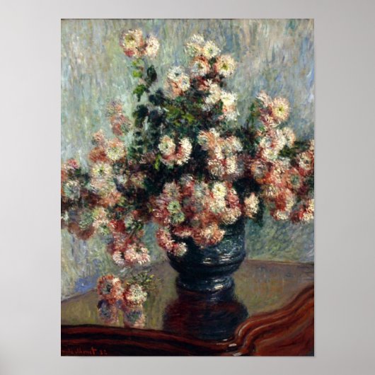Poster Monet Chrysanthemums Imprimer (Devant)
