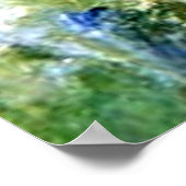 Poster Monet - Clematis blanc, célèbre peinture florale (Coin)