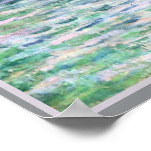 Poster Monet - Coucher de soleil à Pourville (Coin)