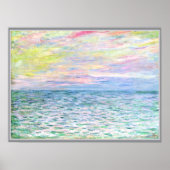 Poster Monet - Coucher de soleil à Pourville (Devant)