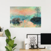 Poster Monet - Coucher de soleil sur la Seine (Bureau à domicile)