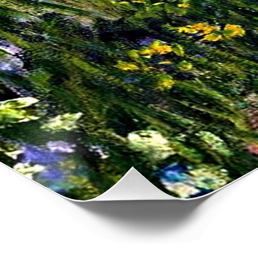 Poster Monet - Dans le pré (Coin)