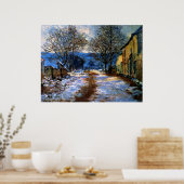 Poster Monet - Effet de la neige à Limetz (Cuisine)