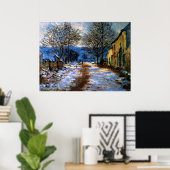 Poster Monet - Effet de la neige à Limetz (Bureau à domicile)