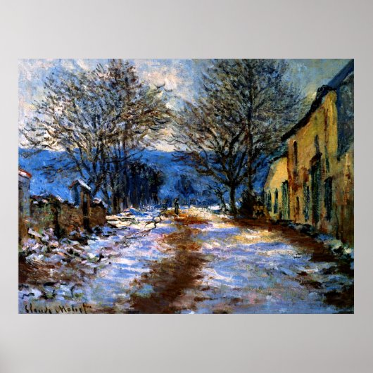 Poster Monet - Effet de la neige à Limetz (Devant)