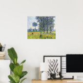 Poster Monet - Effet de soleil sous les peupliers 1887 (Bureau à domicile)