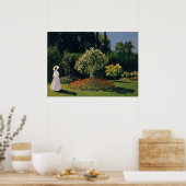 Poster Monet - Femme dans le jardin (Cuisine)
