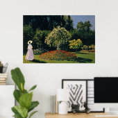 Poster Monet - Femme dans le jardin (Bureau à domicile)