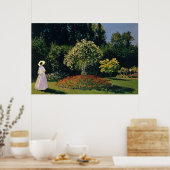 Poster Monet - Femme dans le jardin (Cuisine)