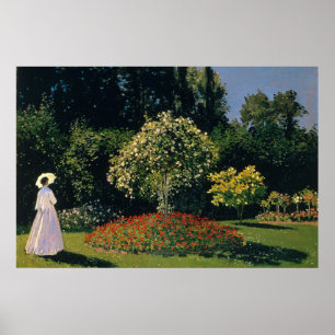 Poster Monet - Femme dans le jardin