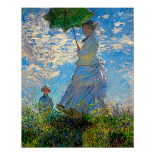 Poster Monet Femme Parasol Impressionnisme (Devant)