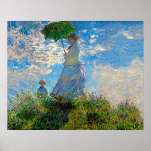 Poster Monet Femme Parasol Impressionnisme