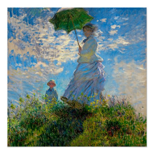 Poster Monet Femme Parasol Impressionnisme (Devant)