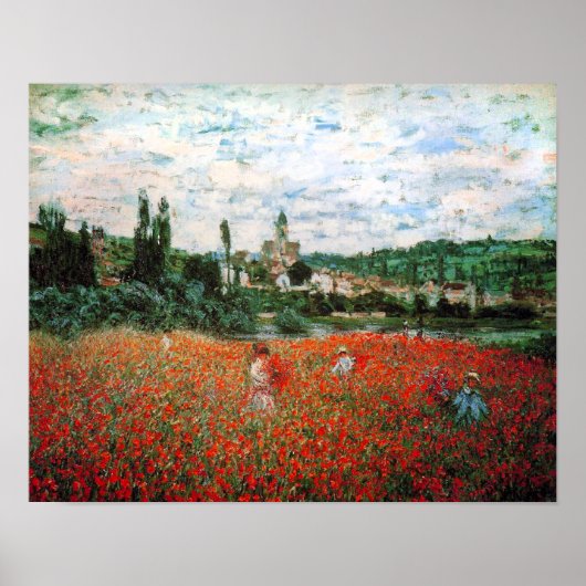 Poster Monet Field of Red Poppies (Devant)
